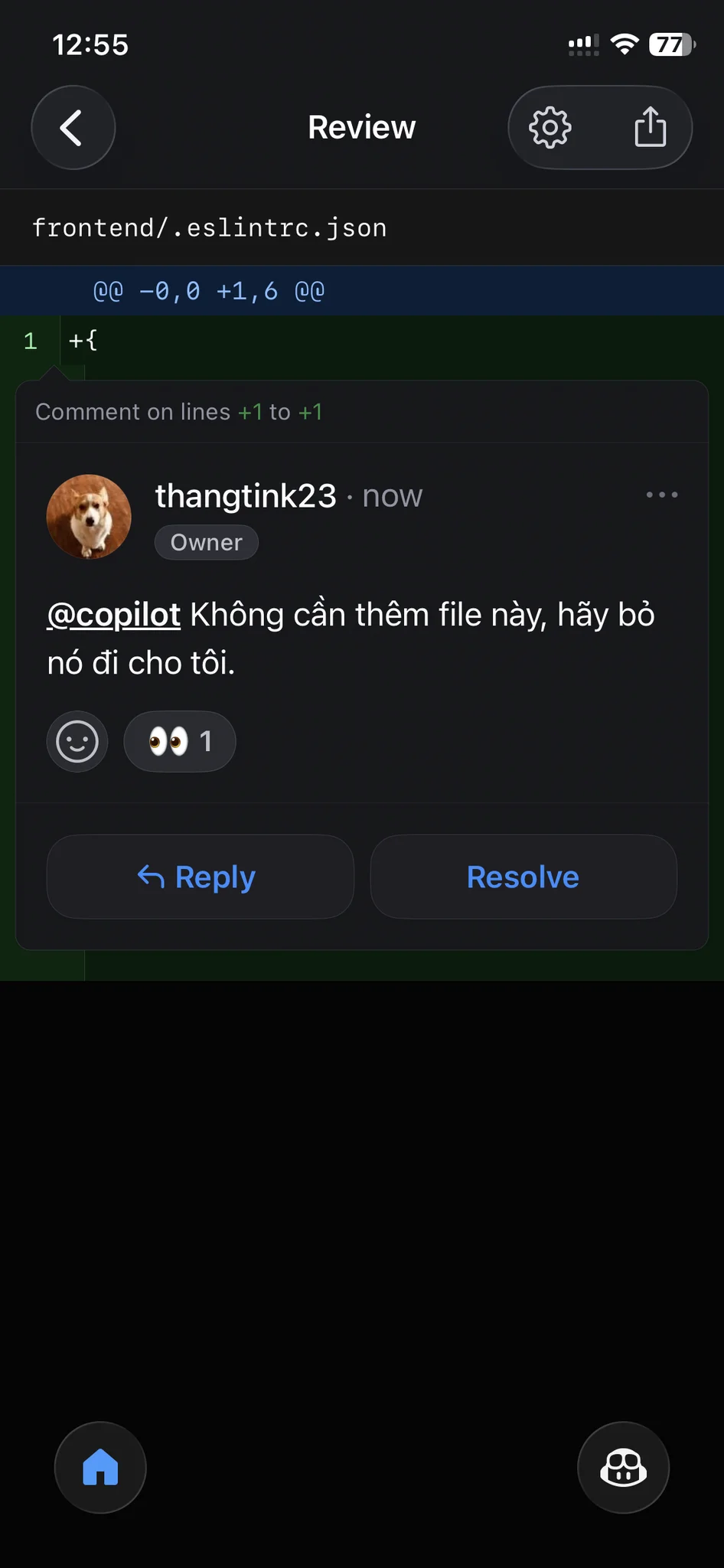 comment mention @copilot